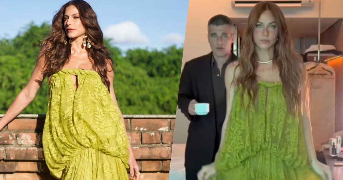 Mari Gonzalez e Giovanna Ewbank usam vestido idêntico no casamento de Juliette