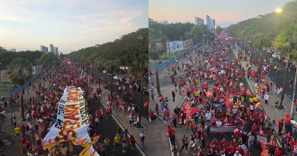Apoiadores de Lula fazem caminhada em Teresina a uma semana do segundo turno