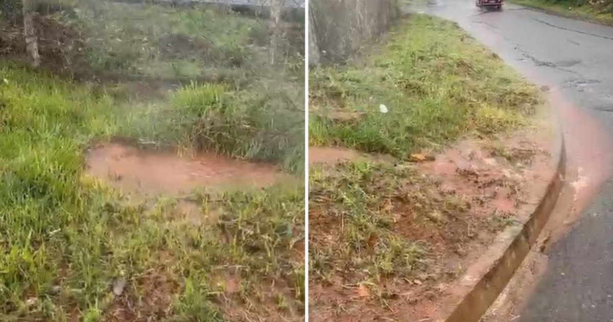 Água quente brota do chão em Caldas Novas e viraliza nas redes