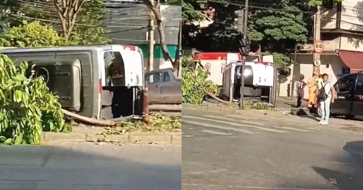 Acidente entre van e carro deixa nove feridos na Avenida Amazonas em Belo Horizonte