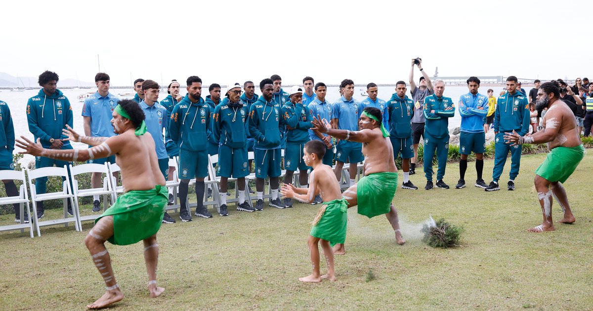 Cerimônia aborígene recebe seleção brasileira em Townsville e gera debate sobre respeito indígena no esporte