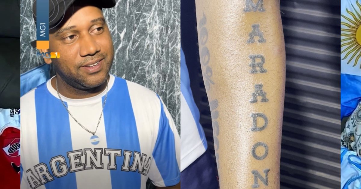 Brasileiro sonha com tetra da Argentina e planeja mais tatuagem