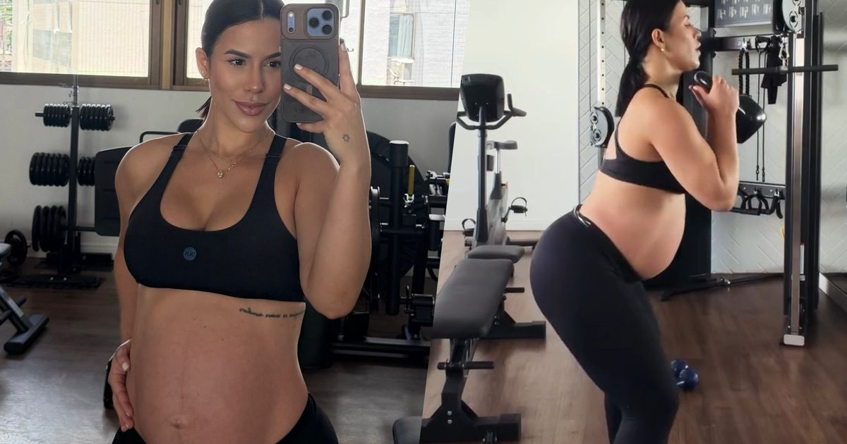Larissa Tomásia exibe rotina de treinos na reta final da gravidez