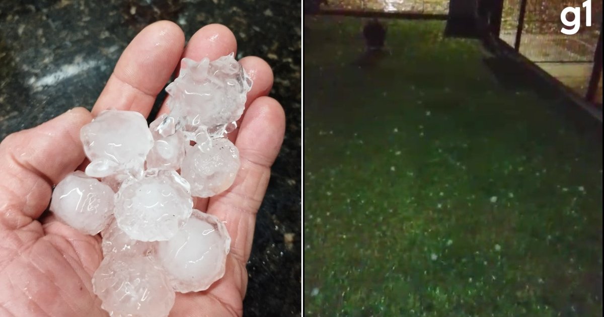 Chuva de granizo atinge Três Passos, no Noroeste do Rio Grande do Sul