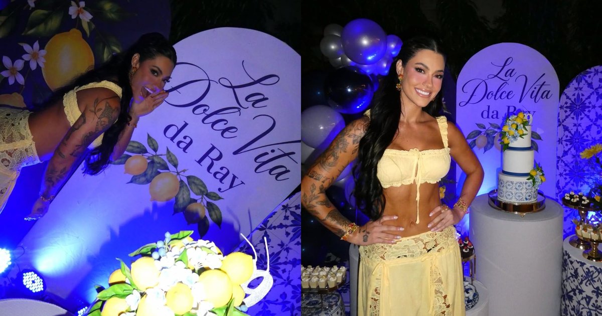 Rayane Figliuzzi completa 29 anos com festa italiana e abdômen definido