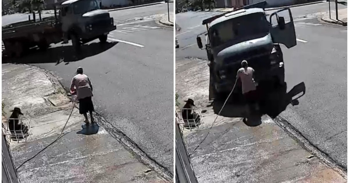 Caminhão desgovernado atropela avó e neta em calçada no interior de São Paulo