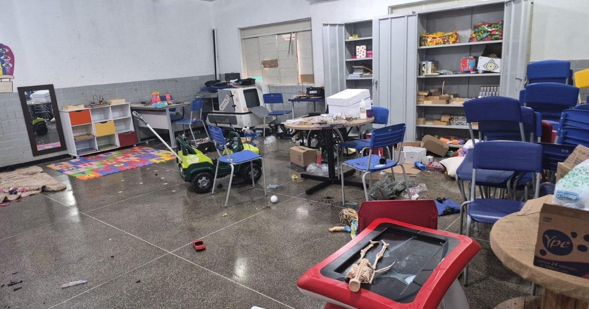 Escola municipal é invadida e depredada na madrugada em Cuiabá