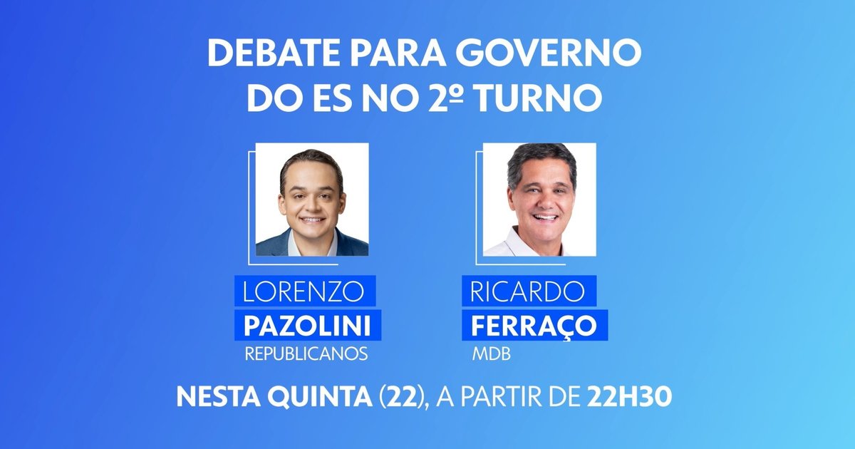 Debate entre Pazolini e Ferraço na TV Gazeta define rumos do governo capixaba