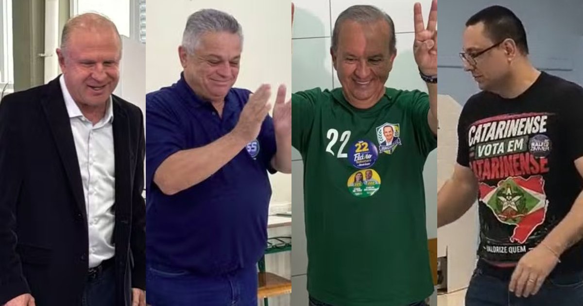 Candidatos ao governo de SC votam neste domingo em três cidades