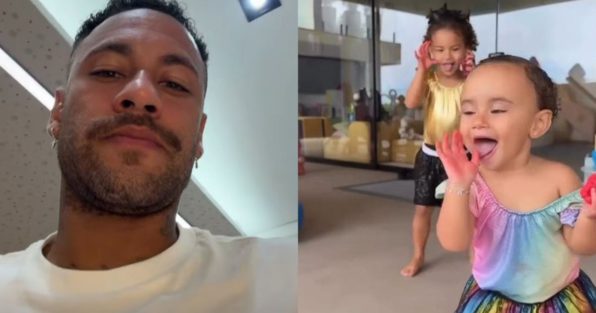Neymar se derrete ao ver filhas dançando e relembra passagem pela Seleção