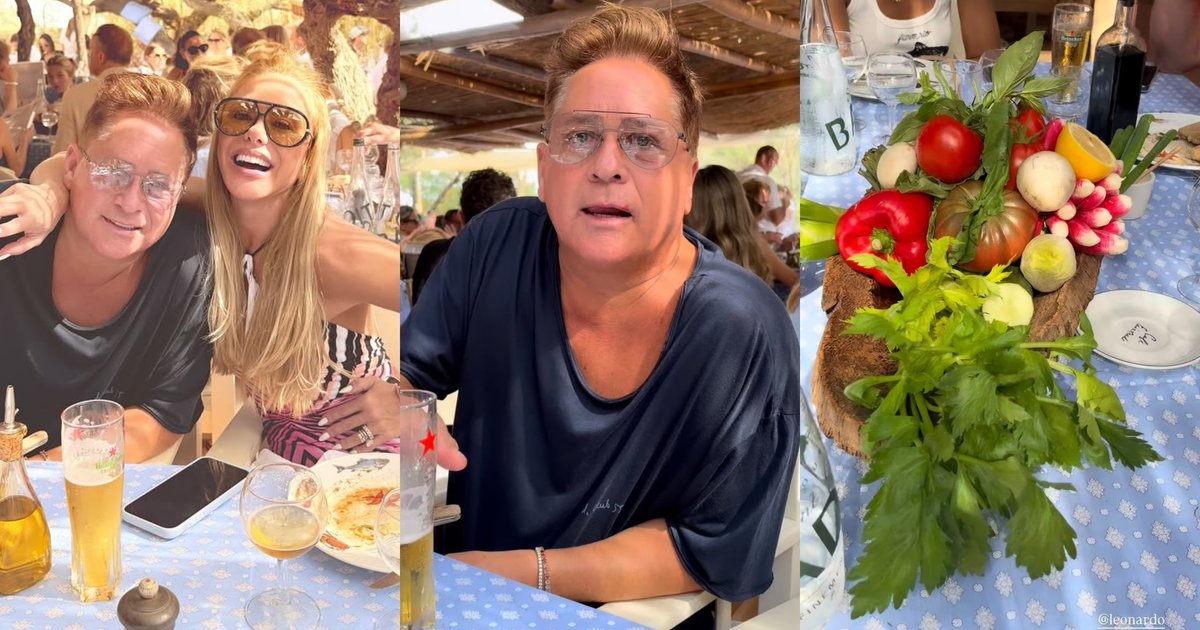 Leonardo reclama da culinária de Saint Tropez: 'Bonito, mas tem gosto de nada'
