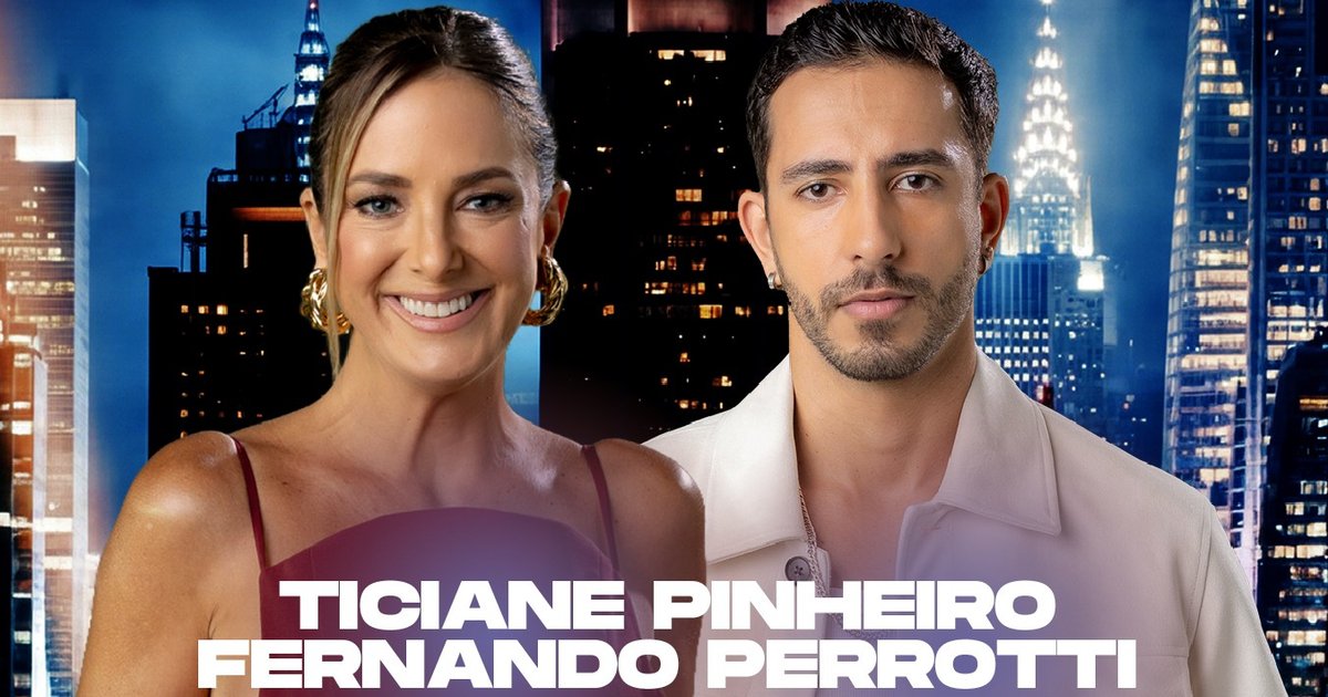 Ticiane Pinheiro e Fernando Perrotti encantam no ritmo rock no Domingão com Huck