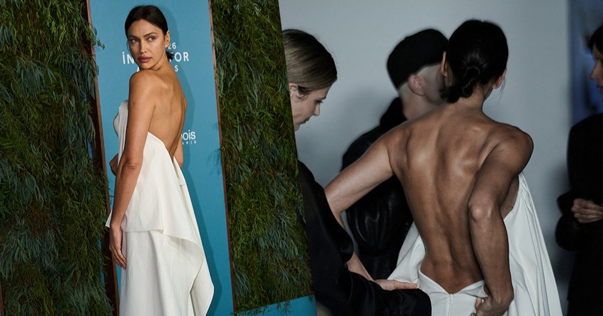 Irina Shayk chama atenção com vestido de costas nuas no prêmio da WSJ Magazine