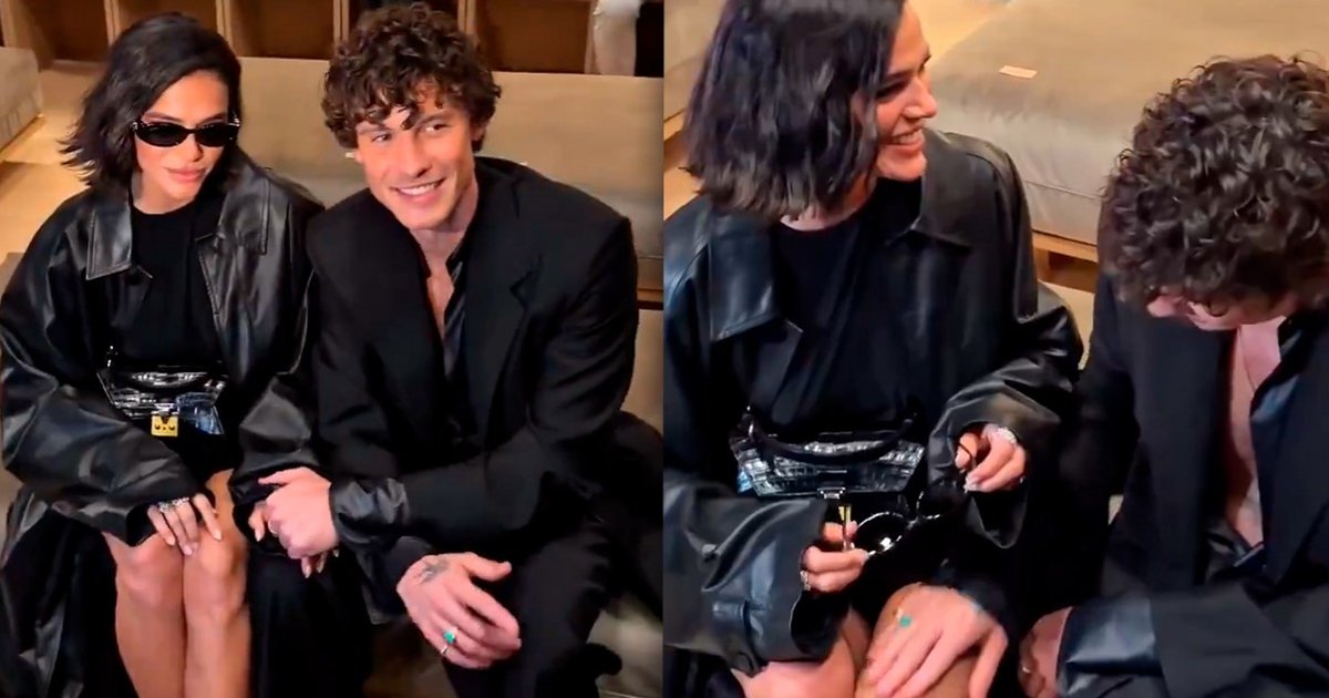 Bruna Marquezine e Shawn Mendes aparecem juntos em desfile da Gucci em Milão