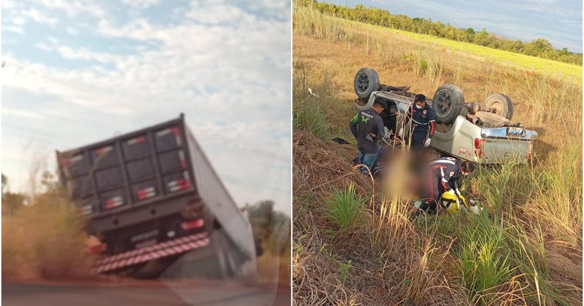 Caminhão e caminhonete colidem na BR-401 em Roraima; não há informações sobre vítimas