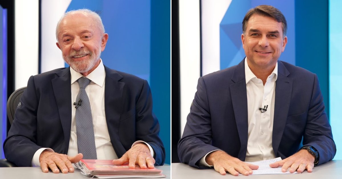 Lula e Flávio Bolsonaro se enfrentam no primeiro debate do segundo turno