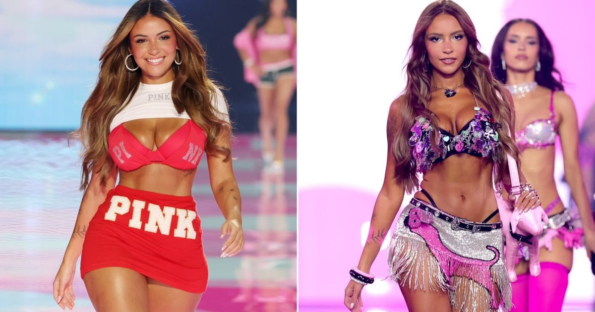 Gabriela Moura chama a atenção ao aparecer mais magra no Victoria's Secret Fashion Show em Los Angeles
