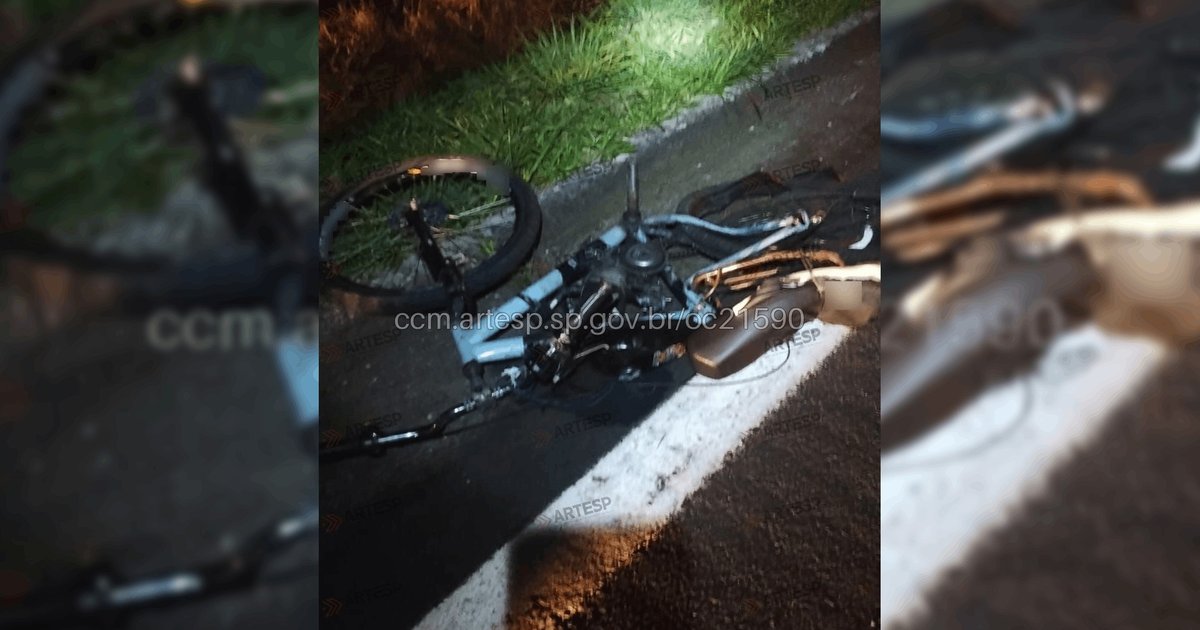 Ciclista morre após colisão traseira em rodovia em Garça, SP