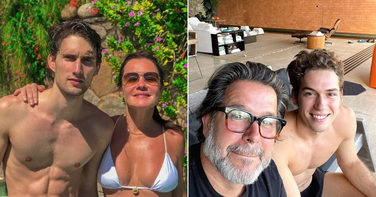 Adriana Esteves e Murilo Benício elogiam filhos atores no Conversa com Bial