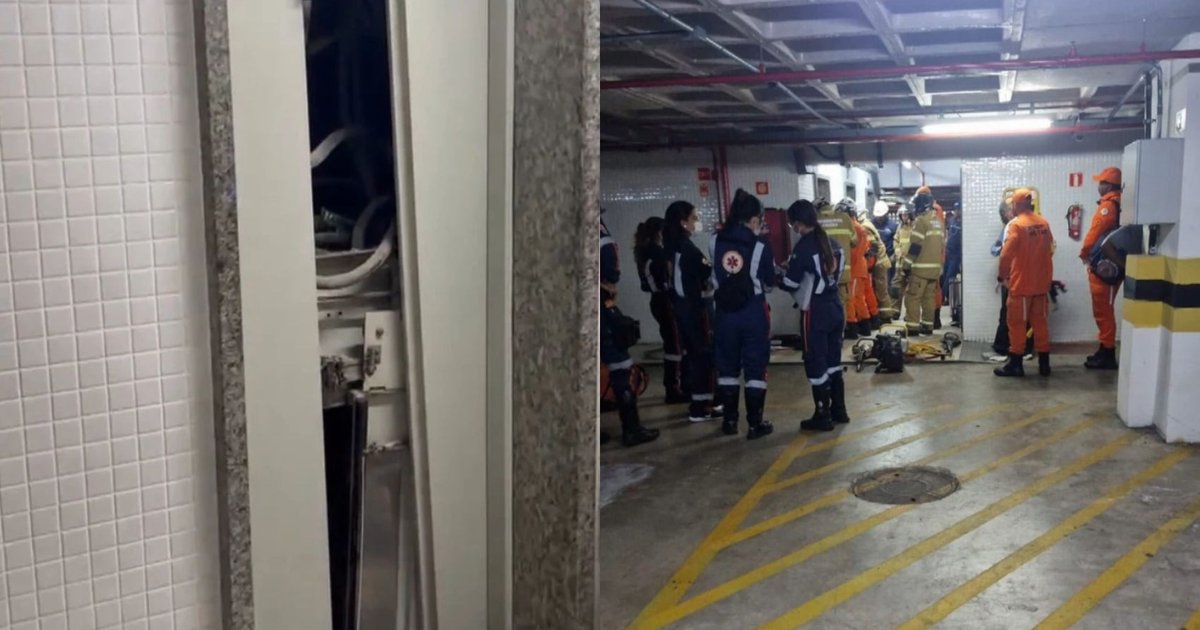 Elevador cai cinco andares em Salvador e deixa mulher ferida