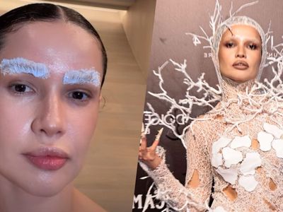 Juliette surge com sobrancelhas descoloridas para Halloween e brinca: 'Se cair, vou casar sem'