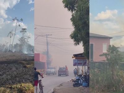 Incêndio em vegetação ameaça casas e é controlado em Vitória do Jari