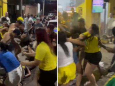 Aglomeração pós-jogo do Brasil deixa mulher desacordada em SP; risco se repete em Goiânia