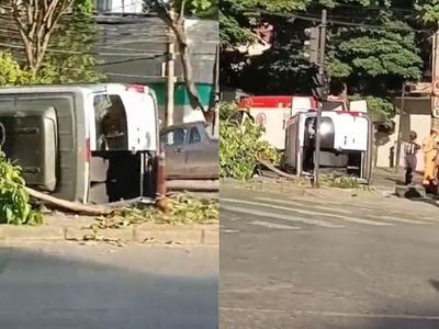 Acidente entre van e carro deixa nove feridos na Avenida Amazonas em Belo Horizonte