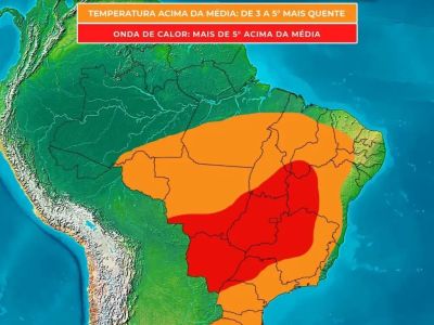 Cidade de Goiás registra maior temperatura do Brasil, acima de 40°C