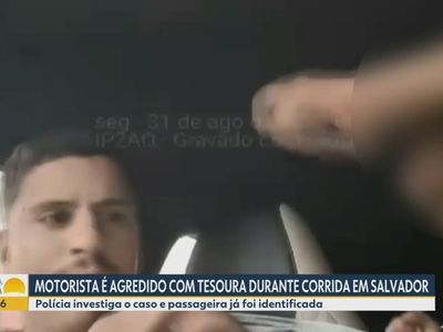 Motorista de aplicativo é atacado com tesoura por passageira em Salvador