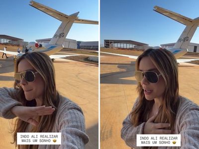 Avião de Mariana Fagundes faz pouso de emergência no Aeroporto de Goiânia