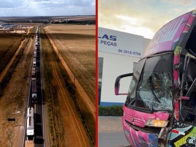 Congestionamento na MT-130 após acidente com ônibus de Matheuzinho reacende debate sobre infraestrutura
