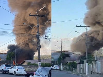 Incendio atinge ferro-velho em BH e ameaça residês vizinhas; quatro equipes combatem o fogo