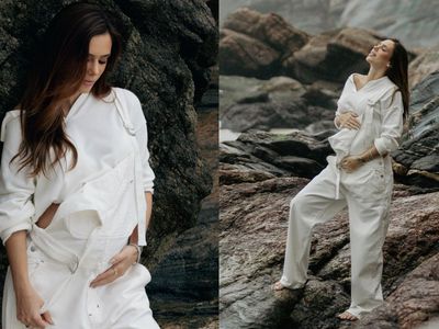 Bruna Biancardi faz ensaio na praia à espera da terceira filha com Neymar