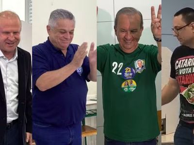 Candidatos ao governo de SC votam neste domingo em três cidades