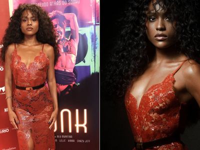 Duda Santos usa look de renda de R$ 44 mil no Festival do Rio