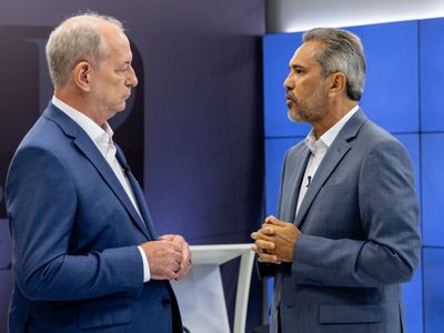 Debate entre Ciro Gomes e Elmano de Freitas na TV Verdes Mares aborda saúde, educação e segurança
