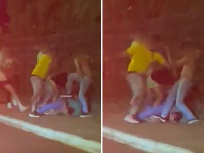 Grupo espanca homem em calçada de Rio Verde; vídeo circula nas redes