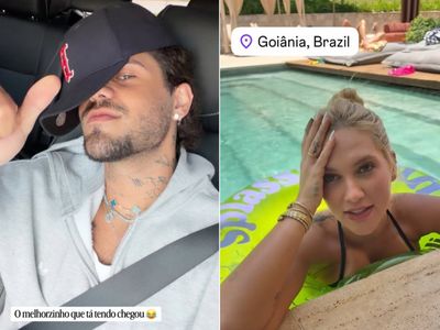 Zé Felipe volta ao Brasil e encontra Virginia em Goiânia