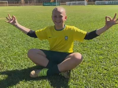 Mini Haaland de Jaú torce pelo Brasil contra a Noruega na Copa