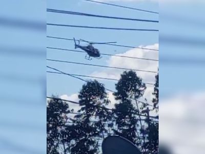 Helicóptero do Graer apoia prisão de suspeito de roubo de carro em Goiânia