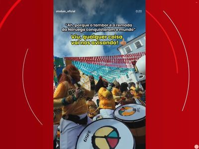Olodum brinca com 'remada viking' e celebra ancestralidade afro na Copa de 2026