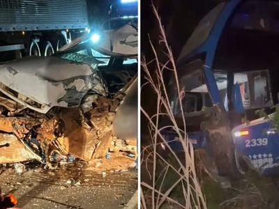 Motorista morre em batida frontal entre carro e ônibus na TO-010, no Tocantins