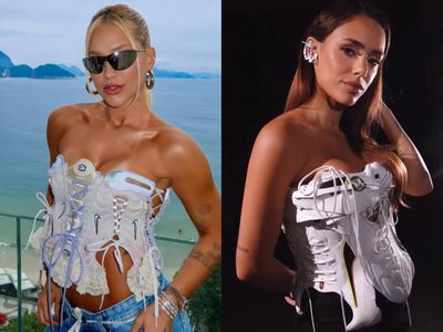 Virginia Fonseca usa corset de chuteira no NFL Rio Game 2026